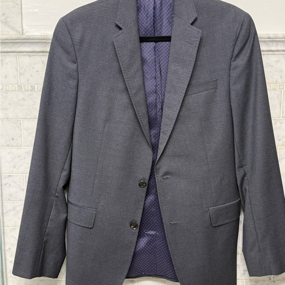 Gray Plaid Ted Baker Men’s Suit